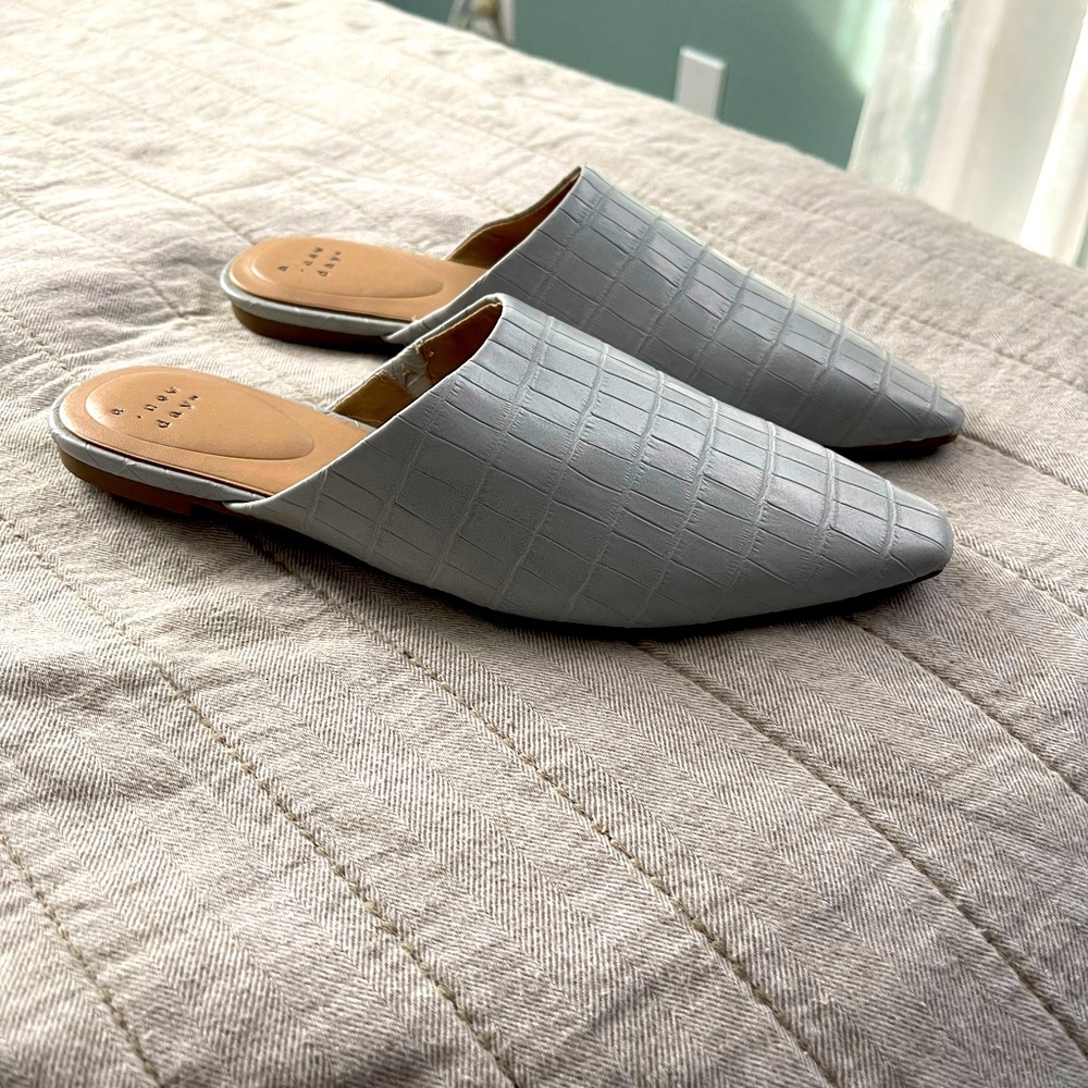 Adorable grey mules